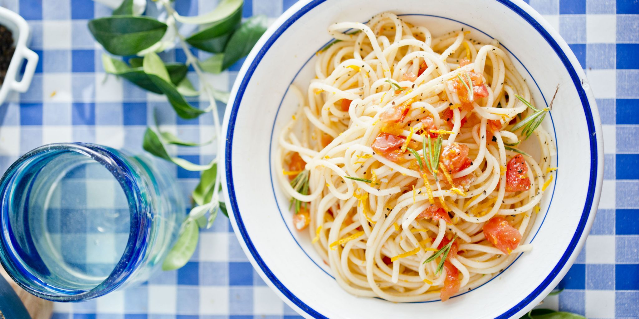 Spaghetti z czosnkiem z Santorini
