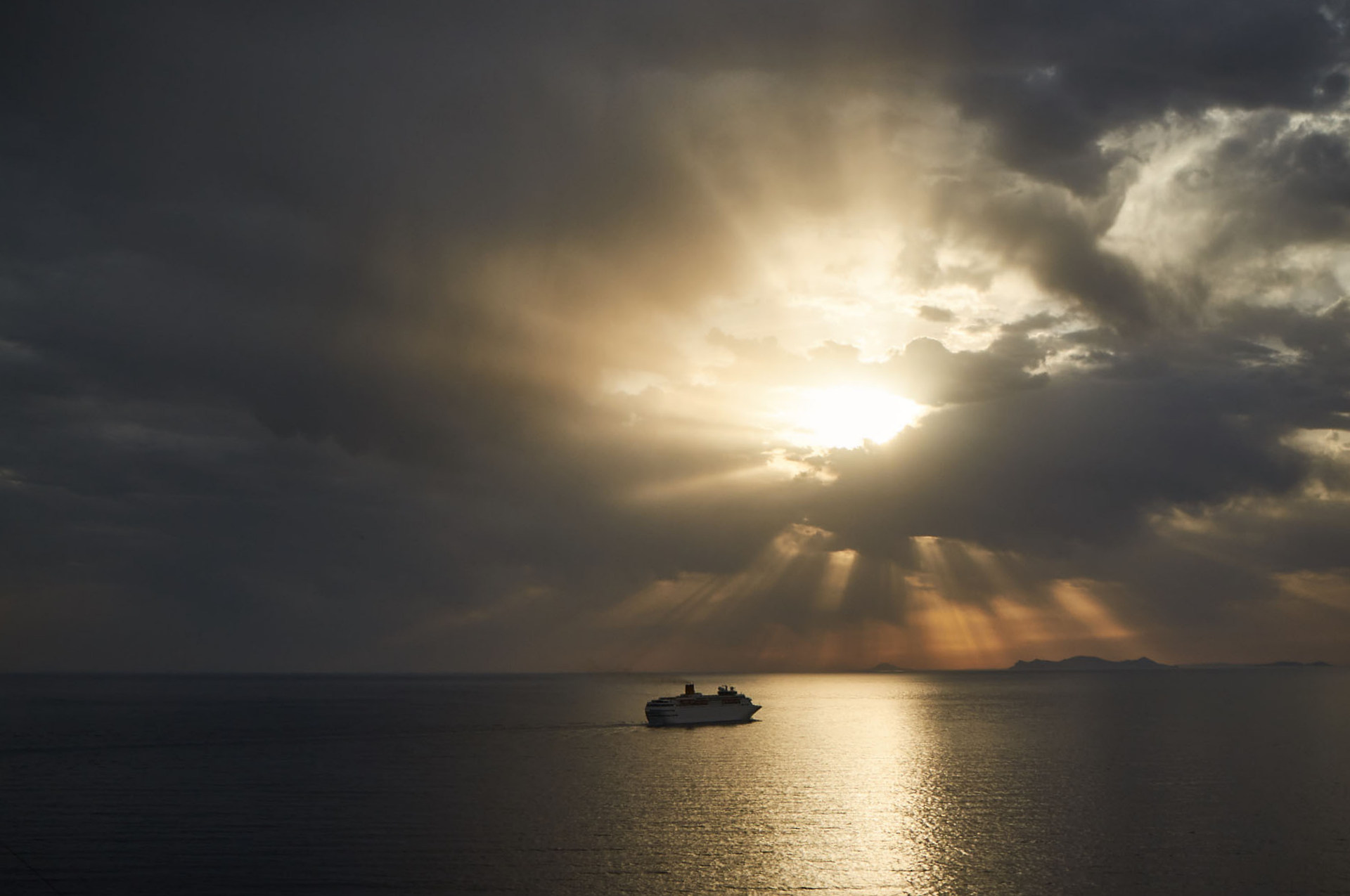 Zachód słońca na Santorini