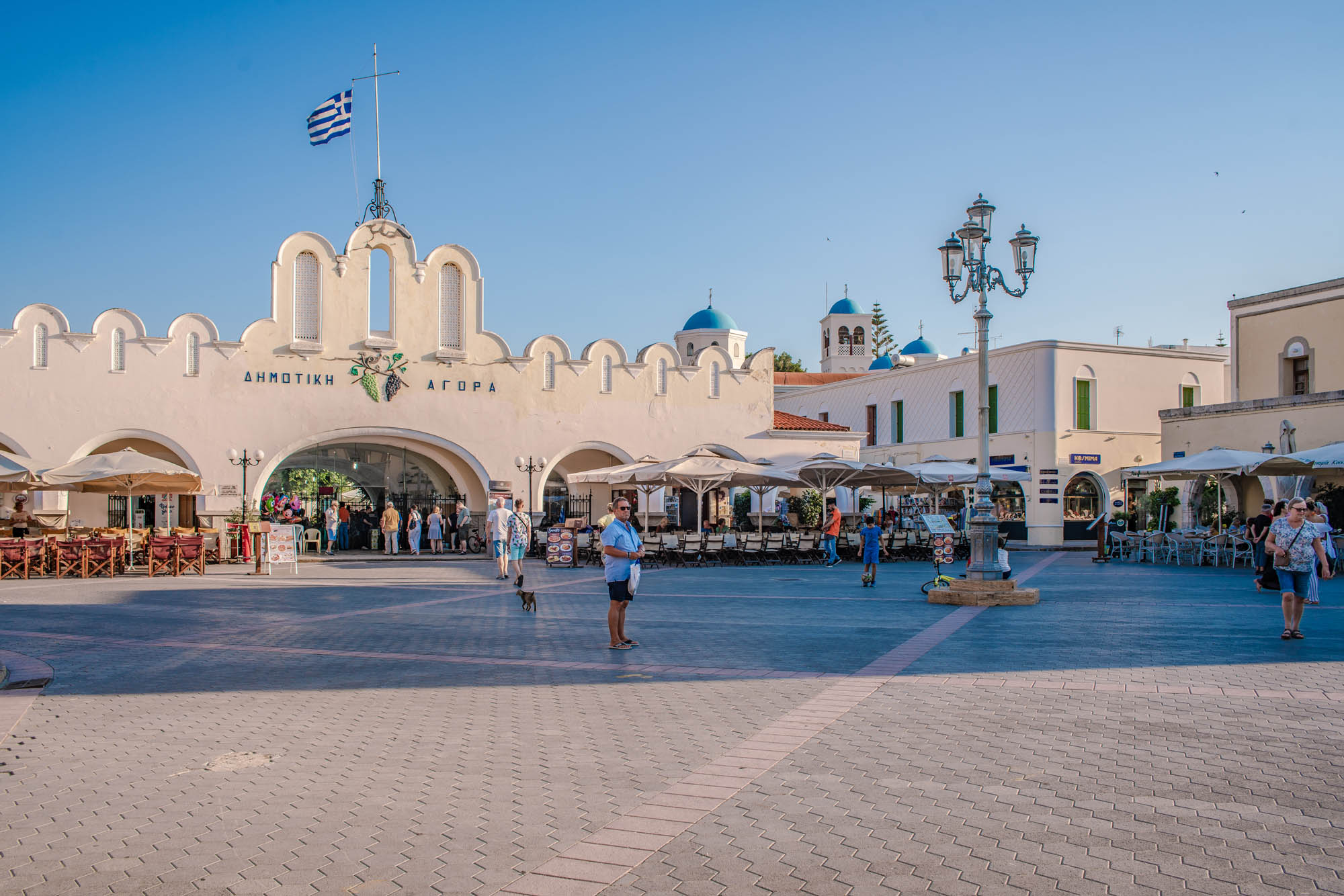 Centrum miasta Kos, współczesna agora