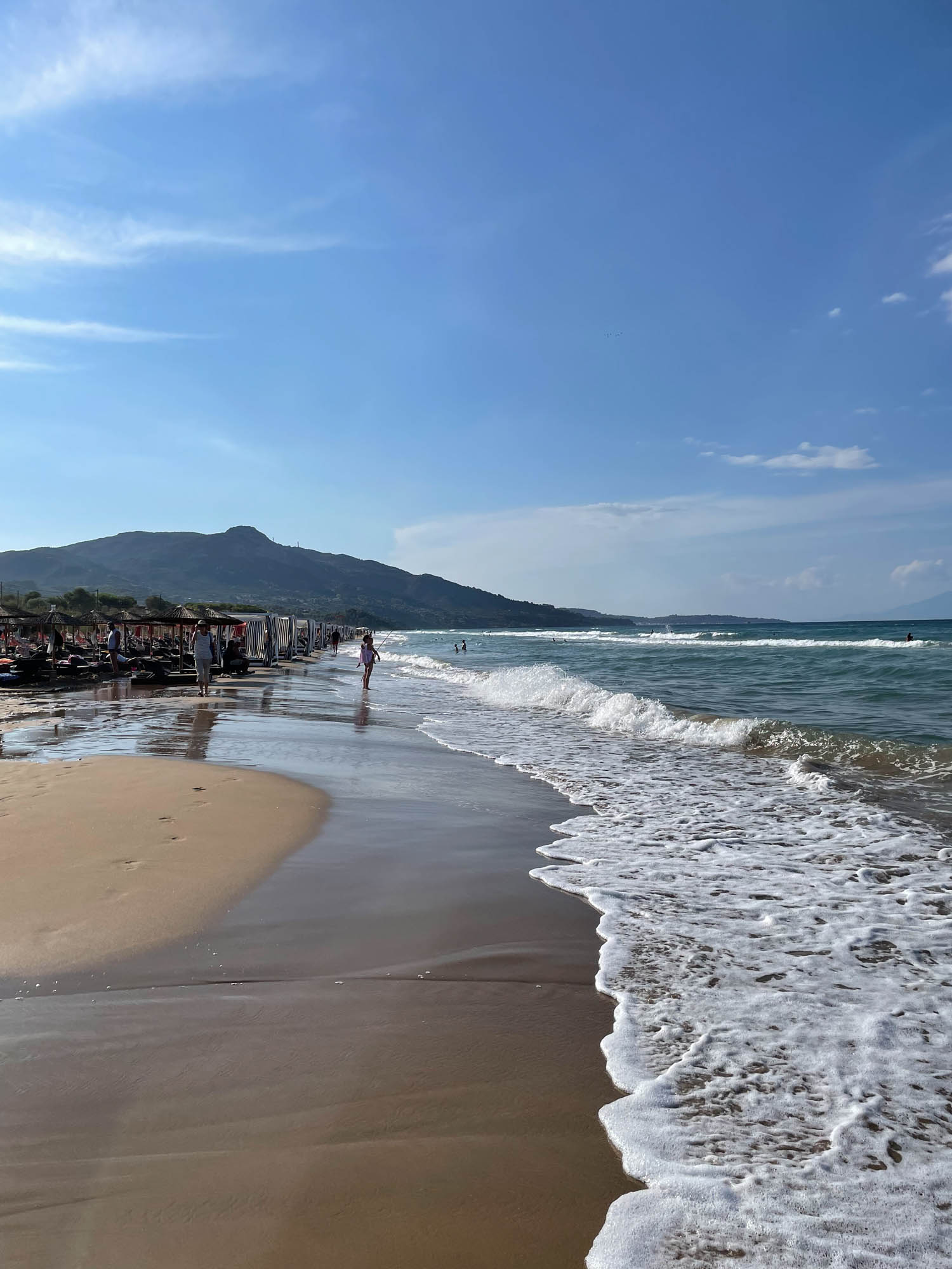 Piaszczysta plaża na Zakynthos