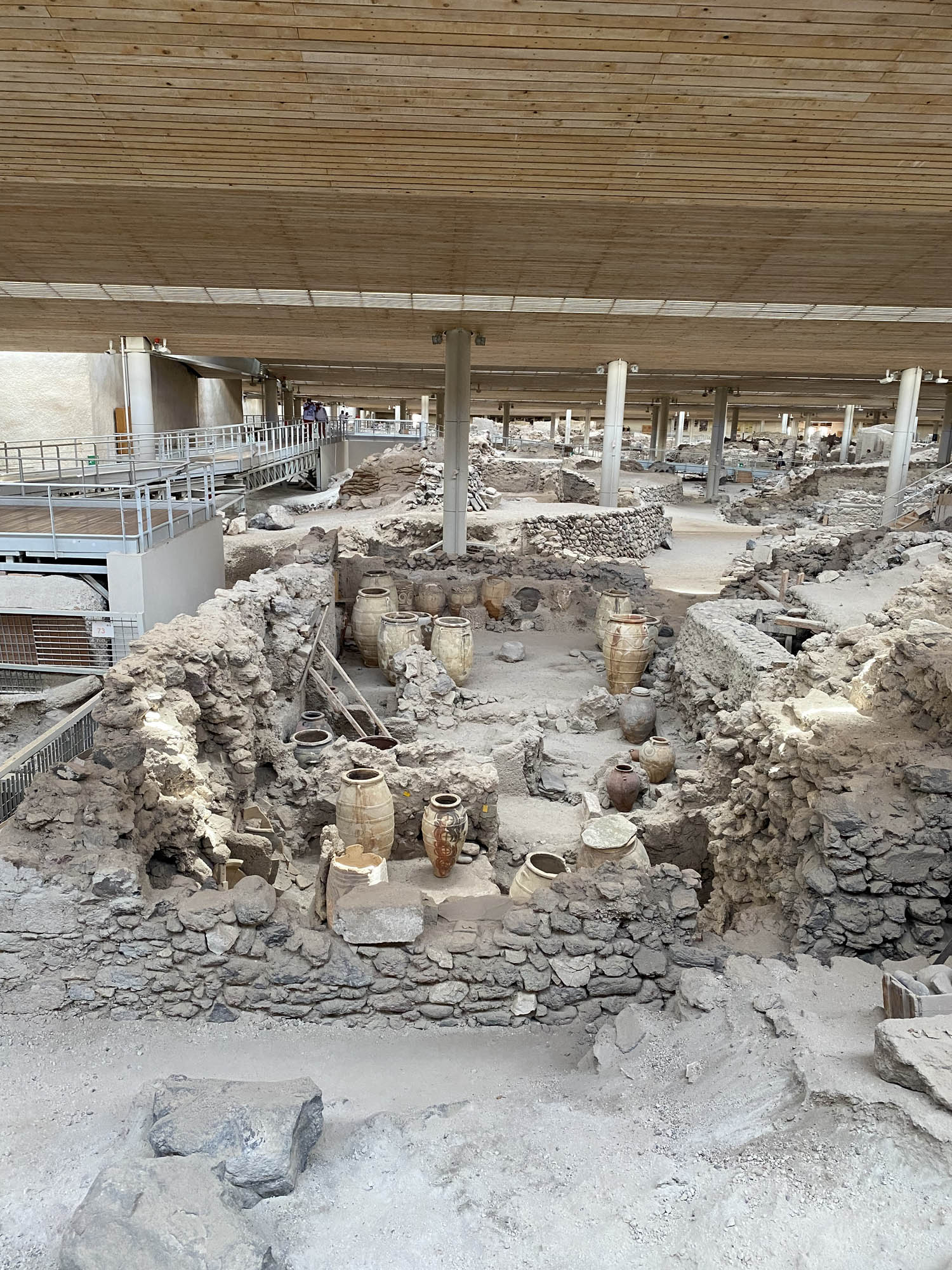 ruiny starożytnej firy na santorini, stanowisko archeologiczne