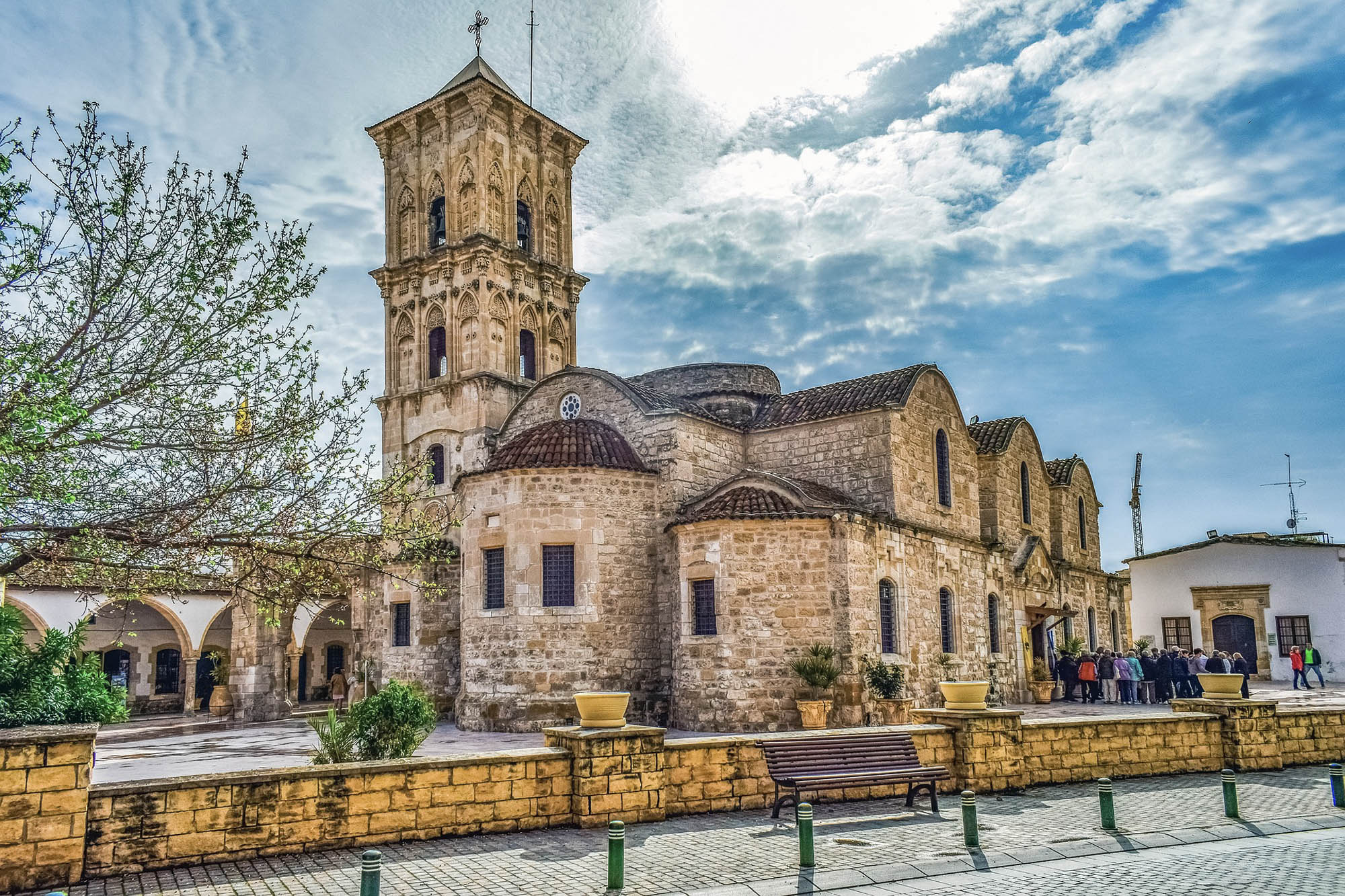 larnaka, zbliżenie na cerkiew świętego łazarza, jedną z najważniejszych na cyprze