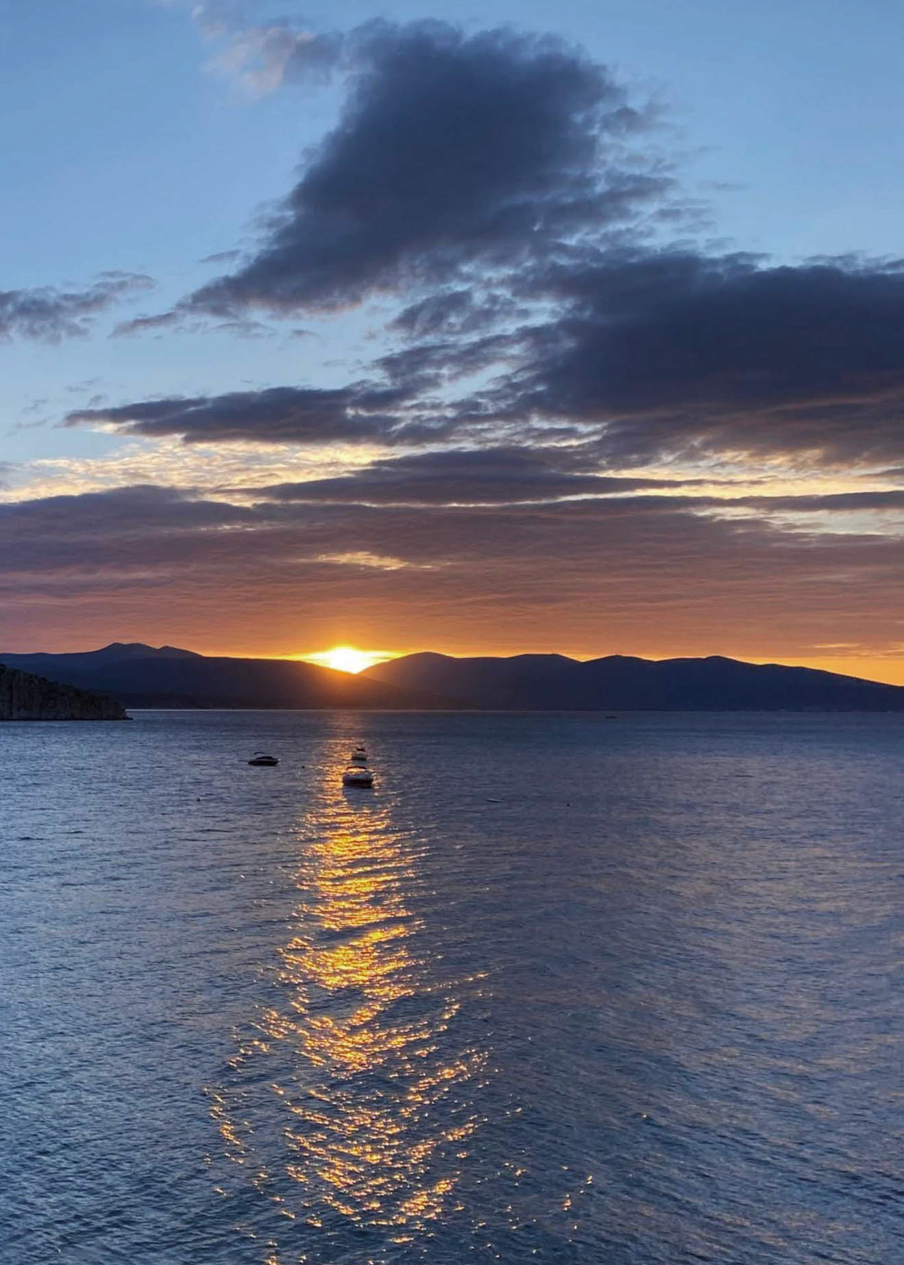 zachód słońca, widok nad morzem, wyspa thassos, piękna panorama