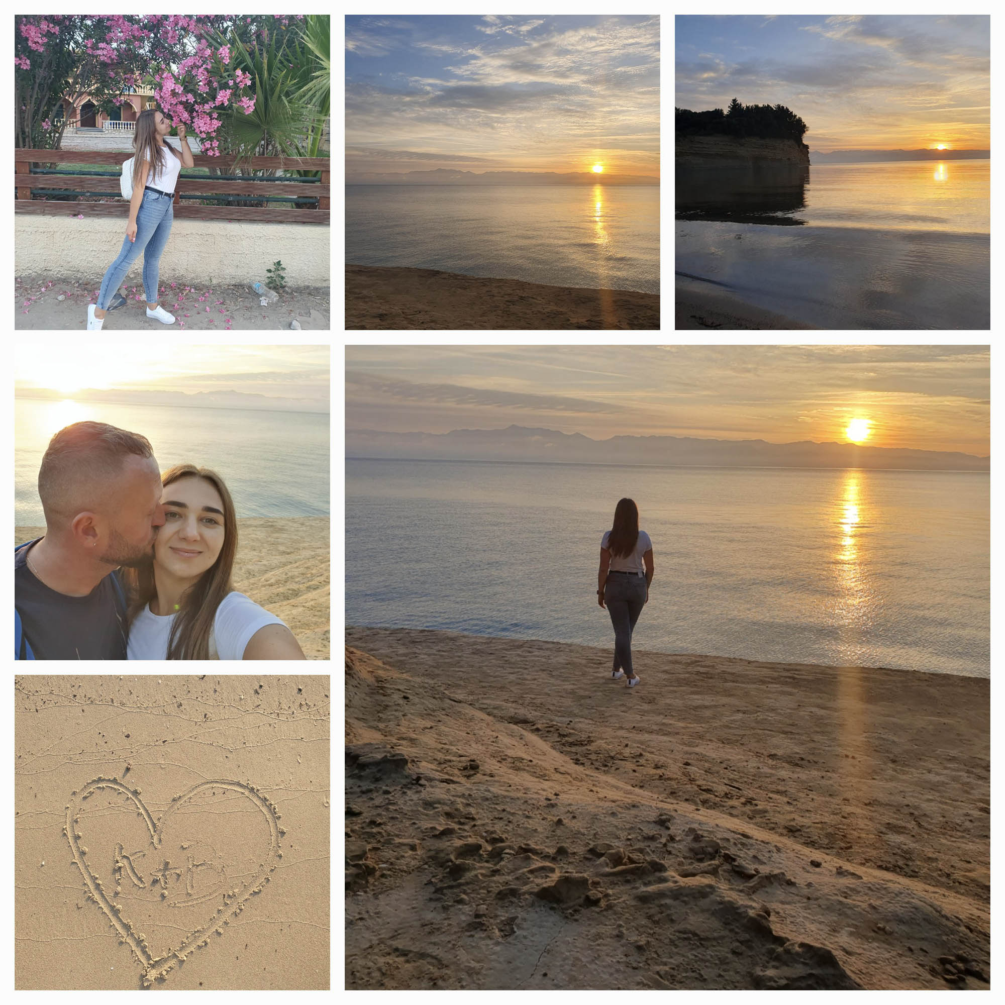 wspomnienia z wakacji, wschód słońca nad morzem, Korfu, miejscowość sidari