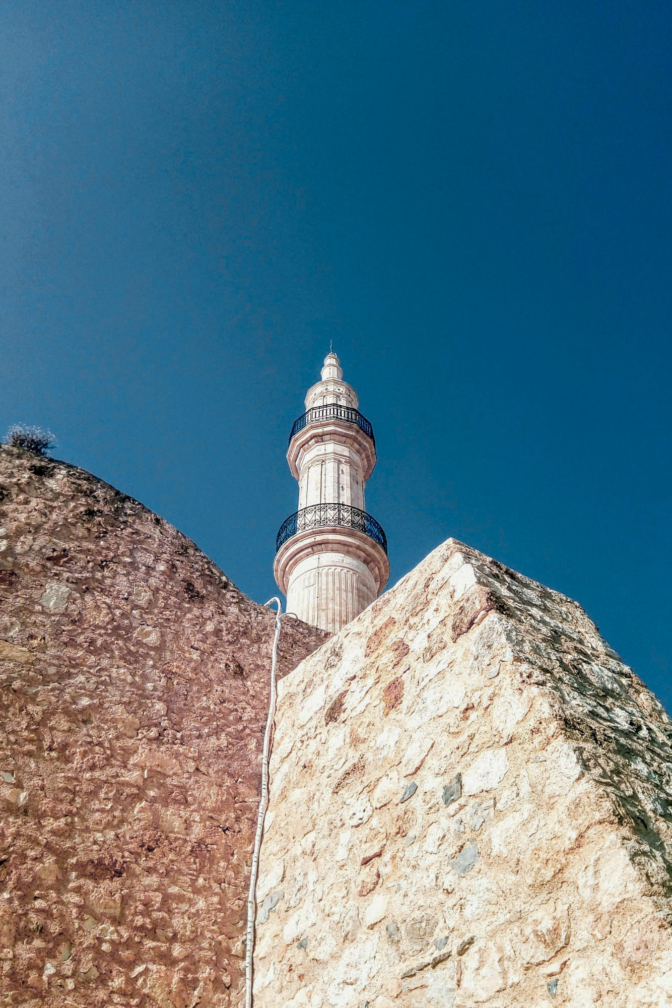 minaret meczetu w rethymno