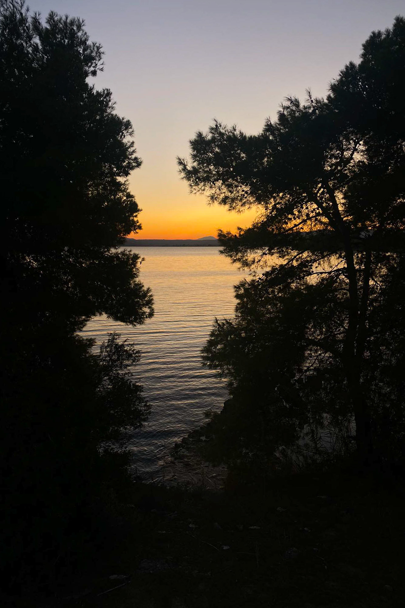 zachód słońca, Evia, gdzies na plaży