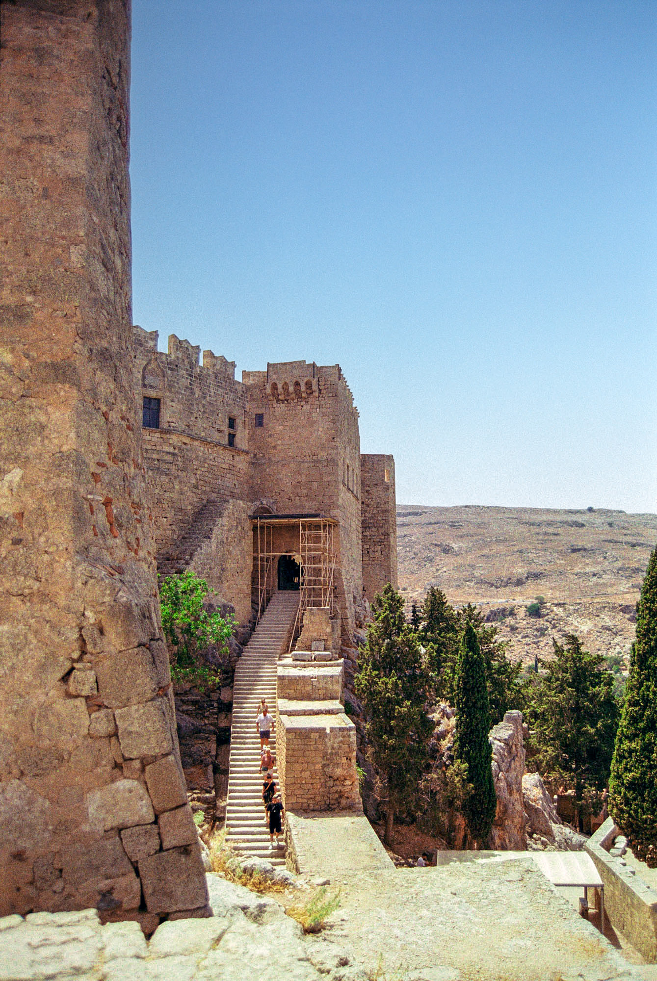 wejście lindos, wzgórze, akropol, rodos