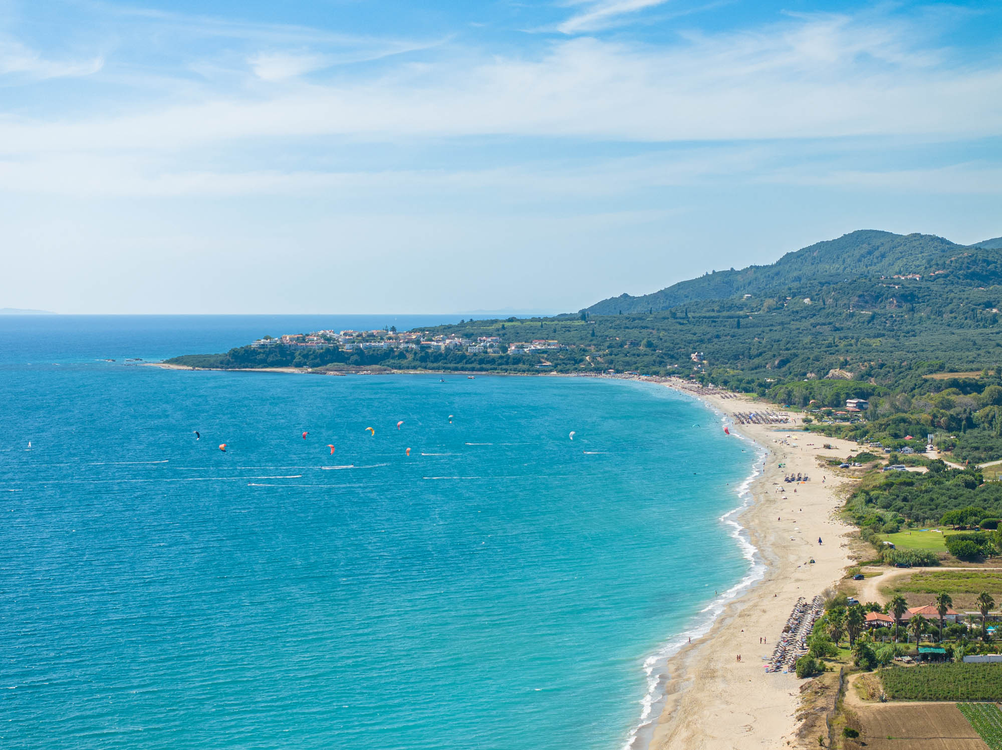 plaża monolithi, plaże epiru, widok na plaże z daleka iz z góry
