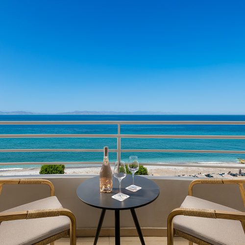 hotel electra palace, rodos, widok na morze i balkon