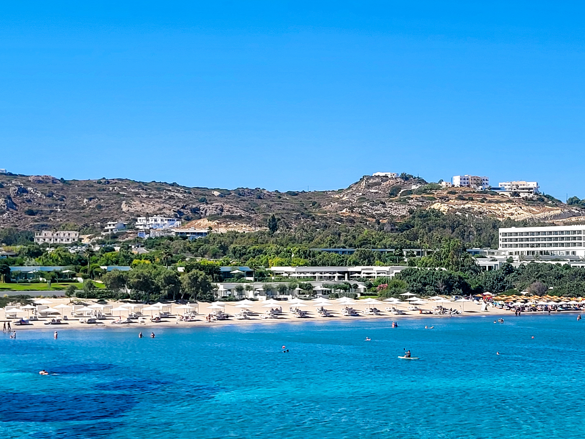plaża agios stefanos, widok, kos