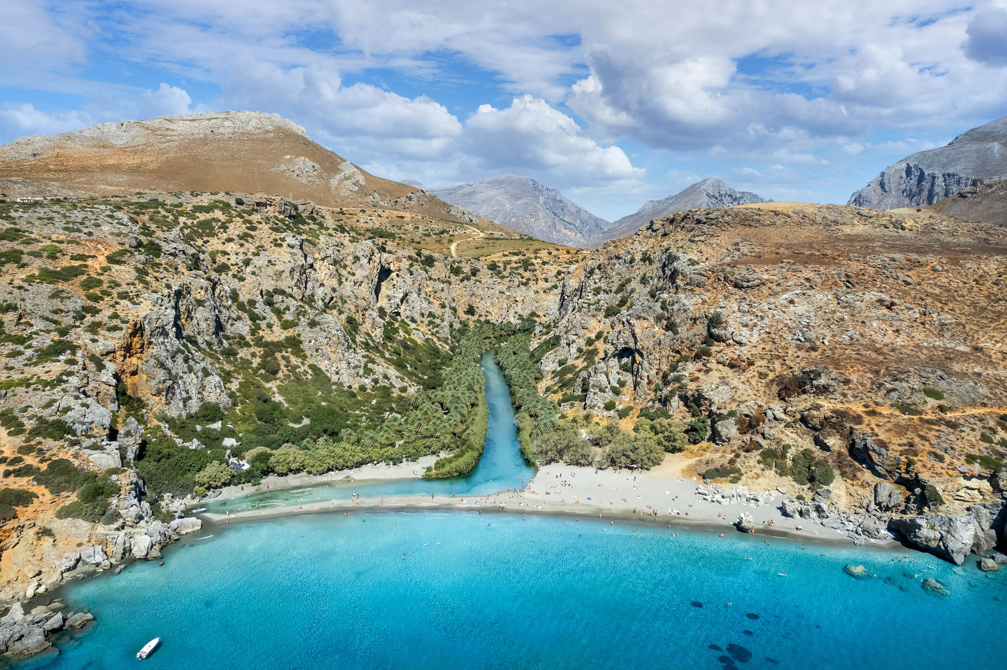 plaża preveli, widok z góry, kreta