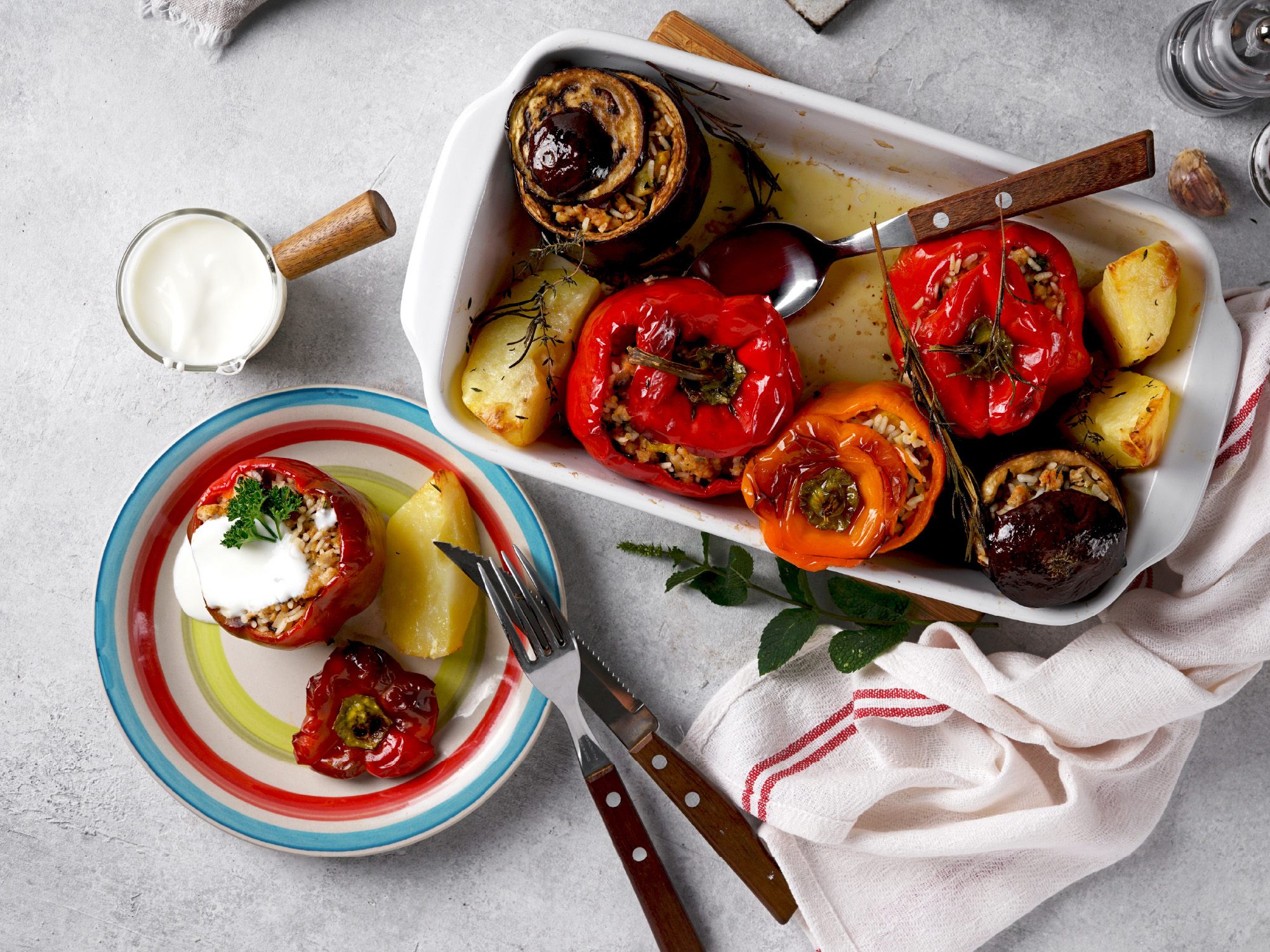 gemiste, nadziewane warzywa