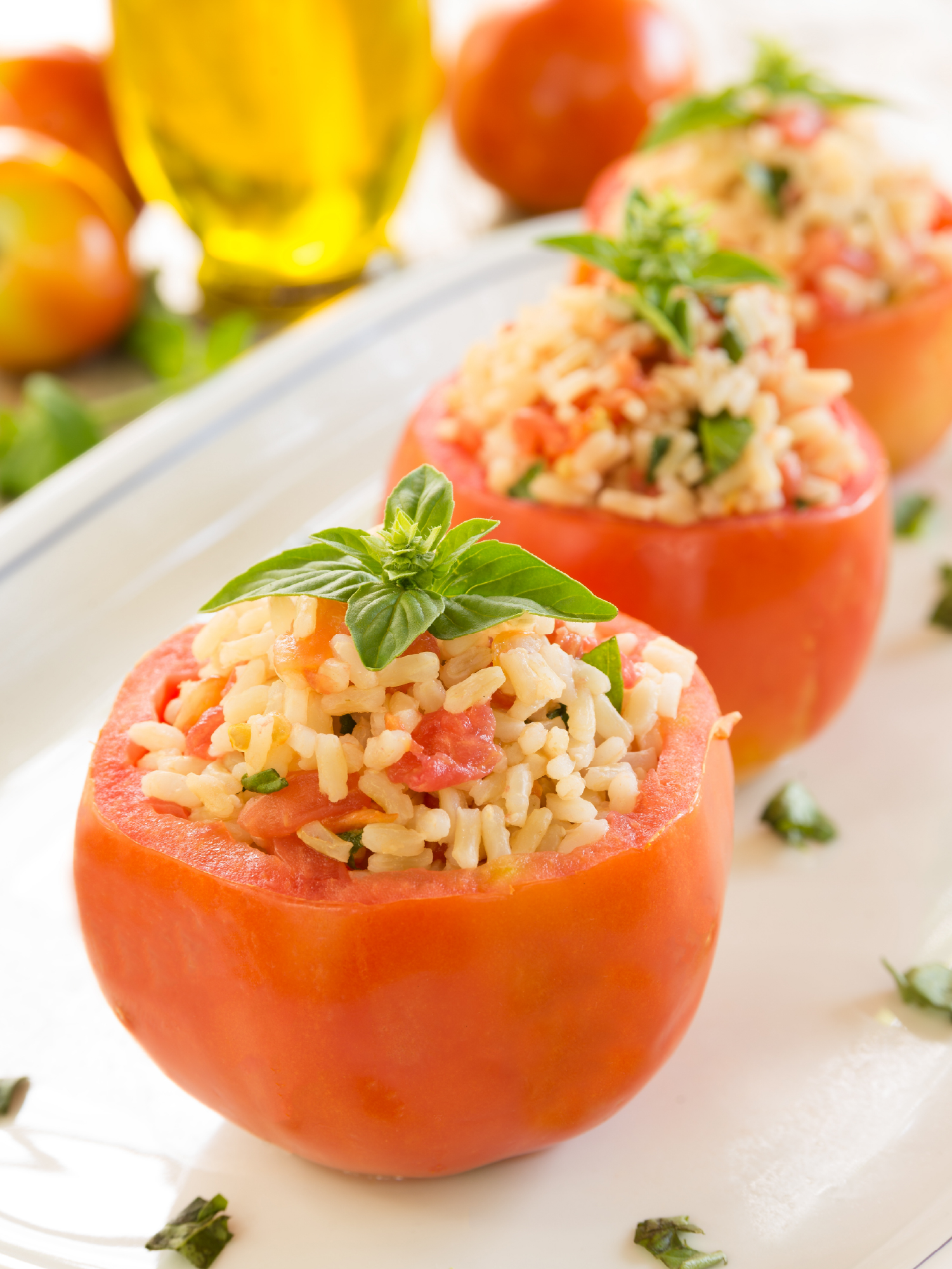 gemista, pieczone pomidory, ryż w środku, napełniane pomidory, danie greckie