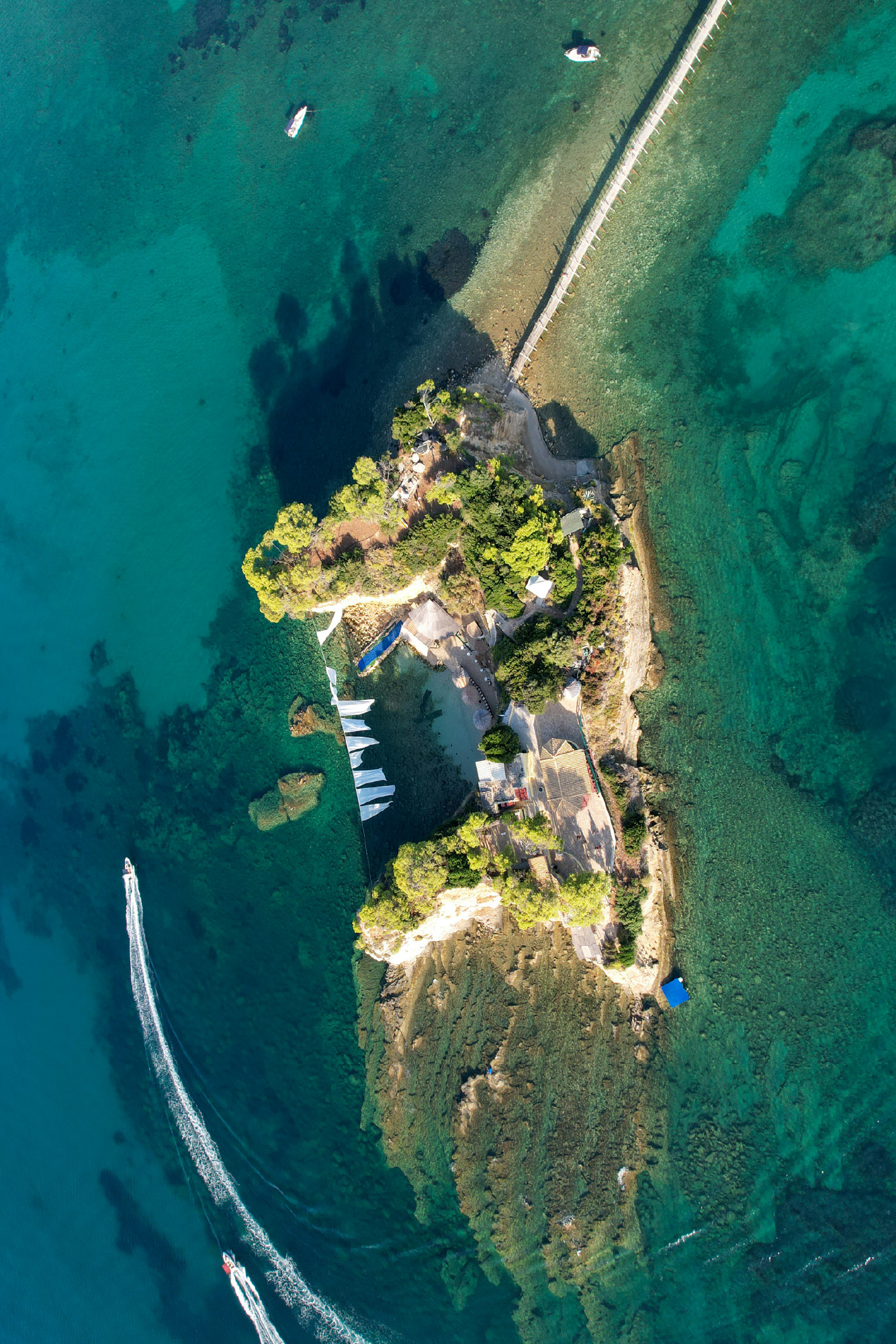 widok na wysepkę cameo z góry