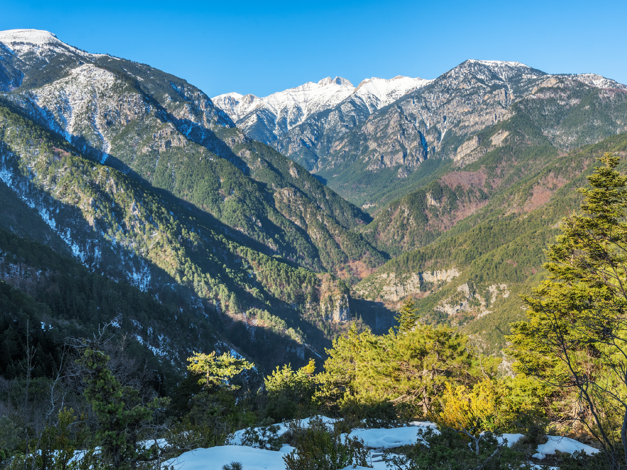 riwiera olimpu, góry, widok na góry, masyw olimpu