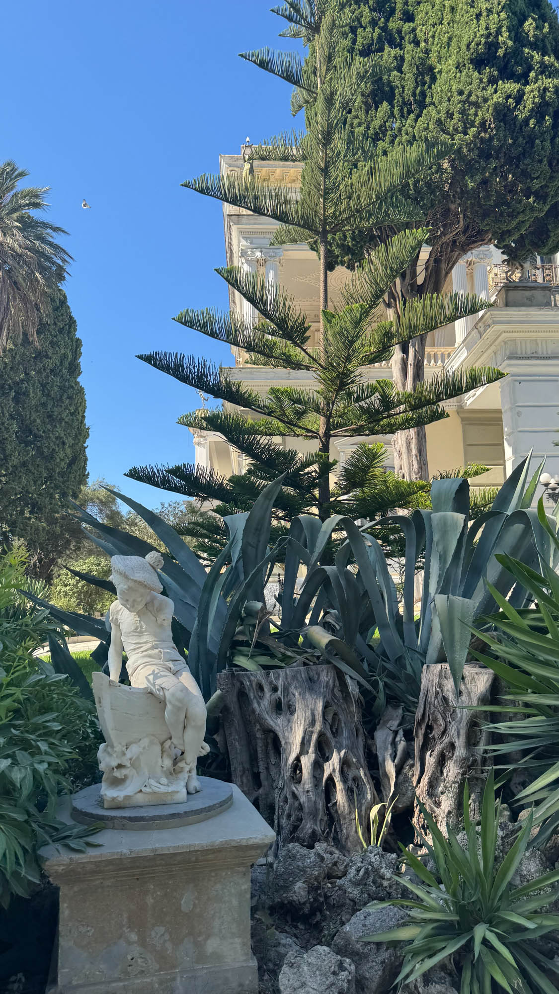 achillion, ogrody, posągi i detale, korfu