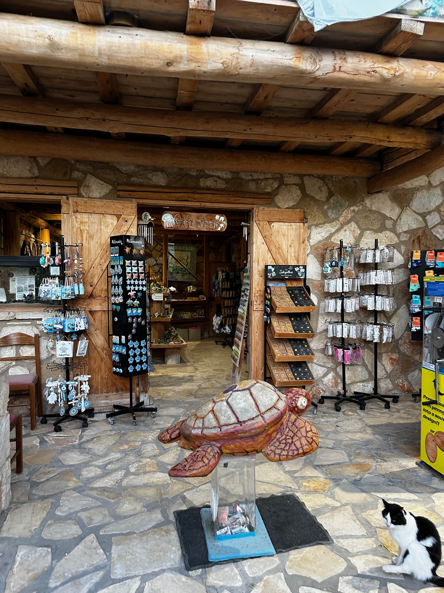 Zakynthos, sklep z pamiątkami, zółw
