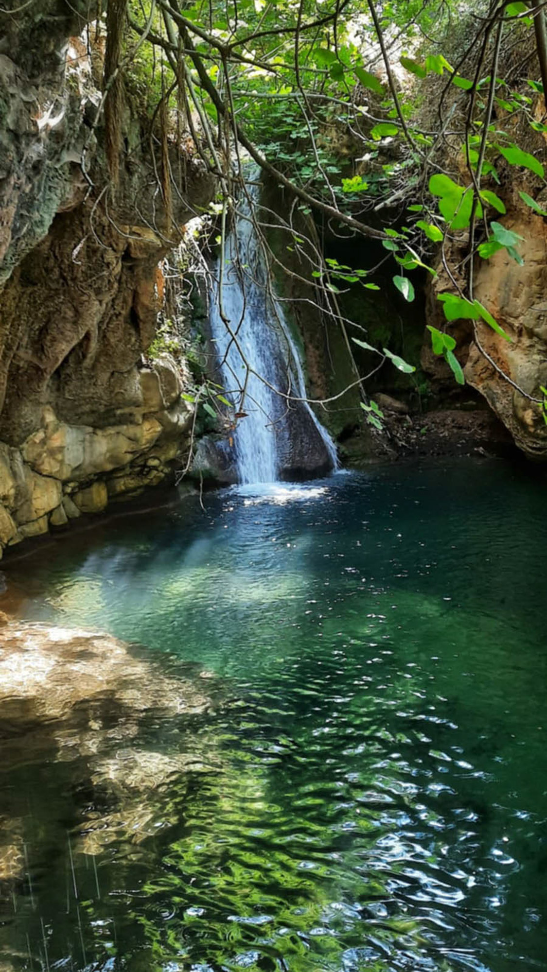 wodospad, góry thassos