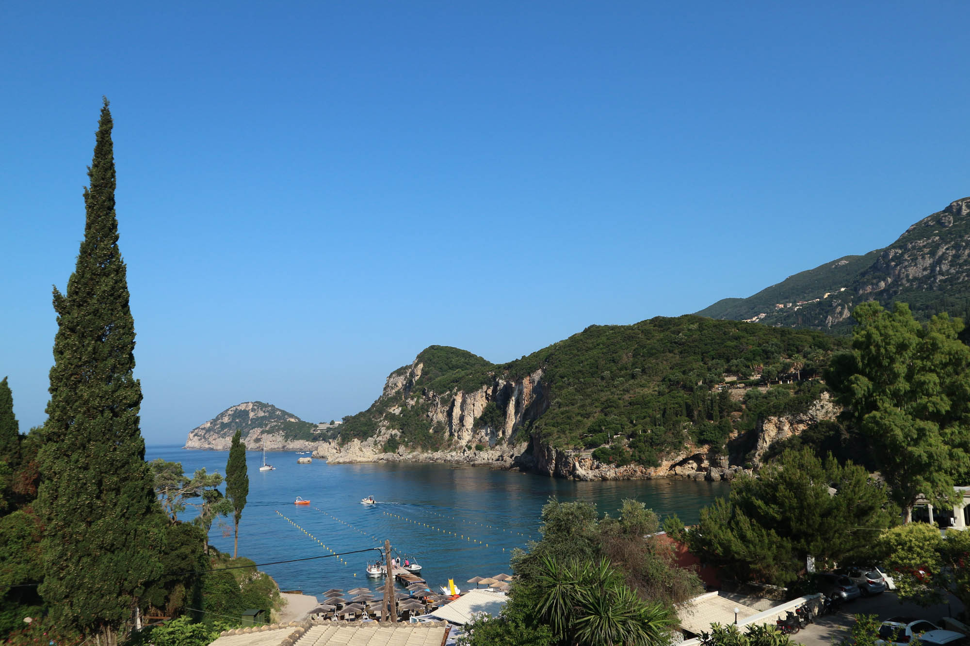 hotel, widok z hotelu na korfu, relacje z podróży