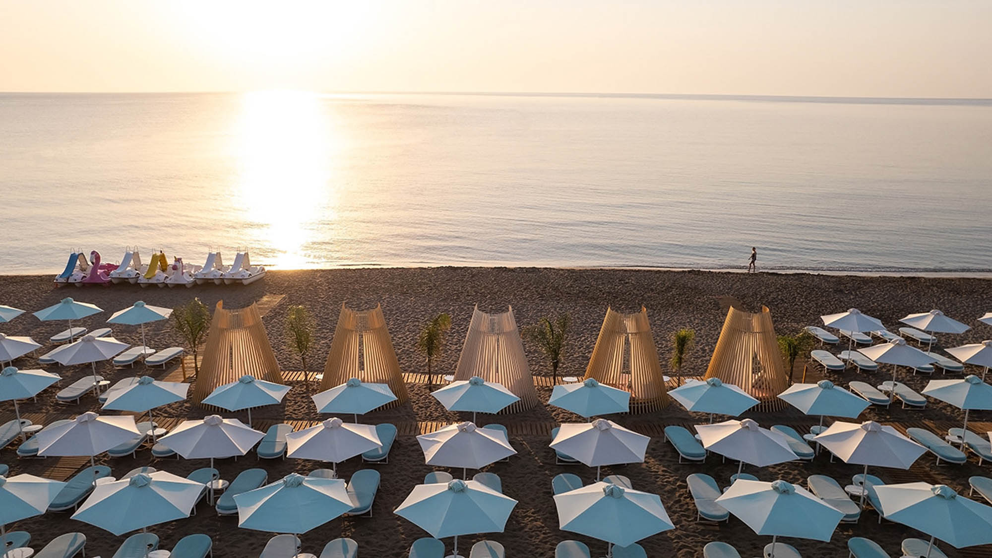 plaża, widok z mitsis faliraki, rodos