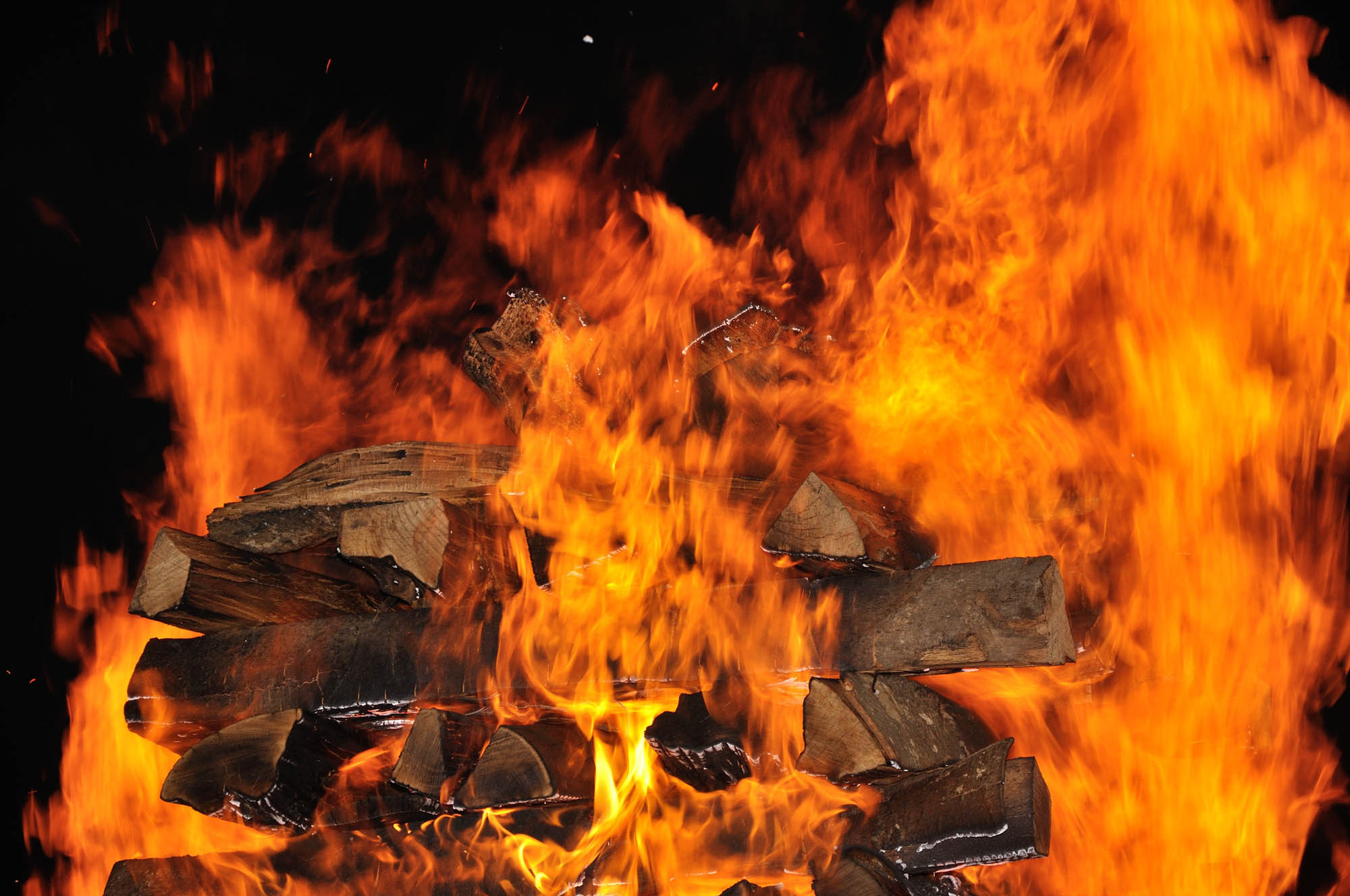 słup ognia, ognisko