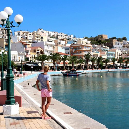miasto sitia, port, kreta