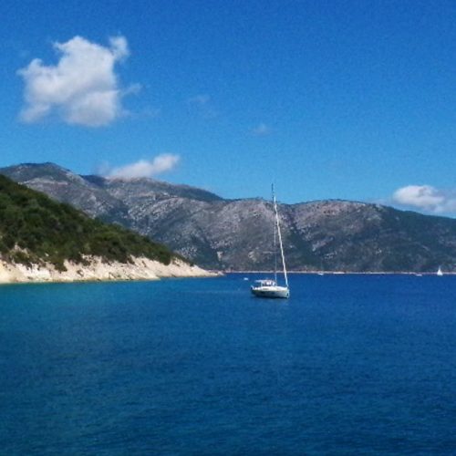 wspomnienia z Kefalonii, widok na morze