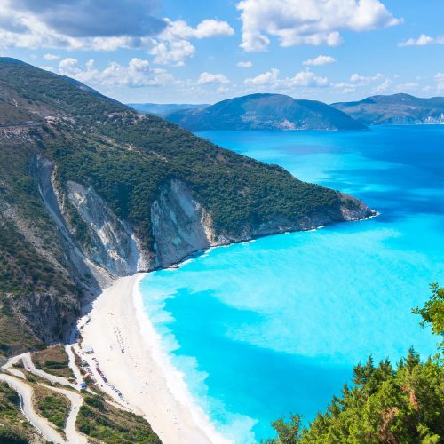 plaża myrtos, widok, kefalonia