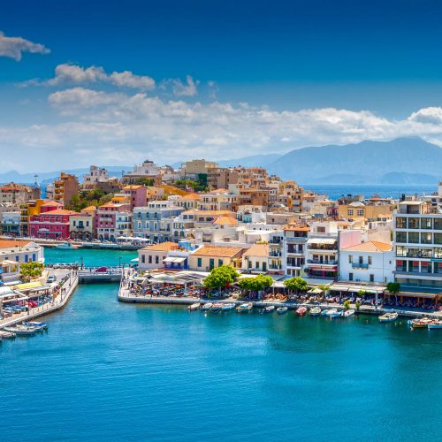 Agios Nikolaos, widok z góry na miasteczko, kreta wschodnia