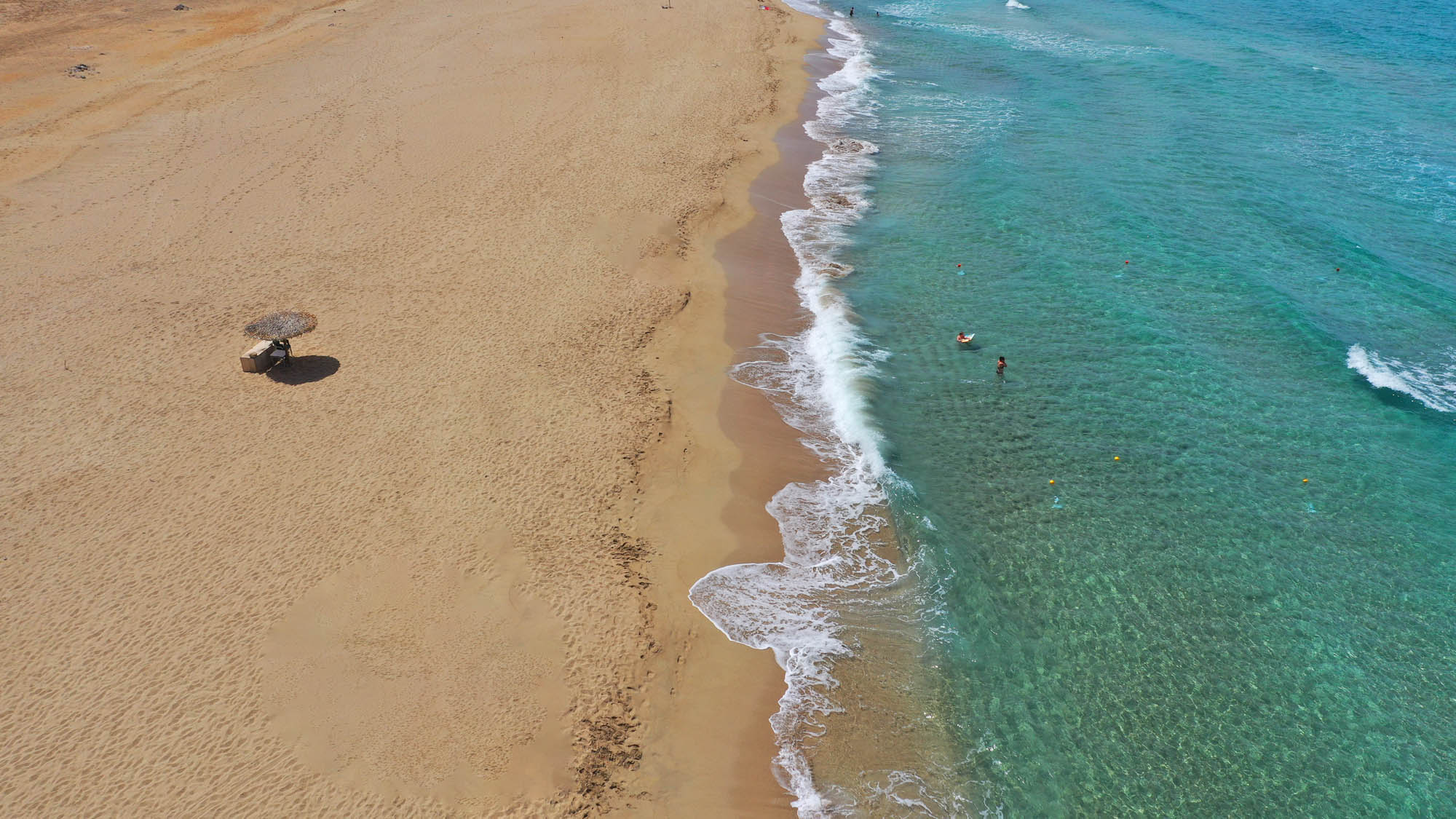 plaża Falasarna, Kreta Zachodnia, widok na plaże i morze z góry