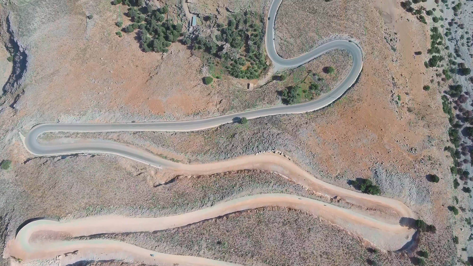 Kreta, region sfakia, droga wijąca się serpentynami wśród gór