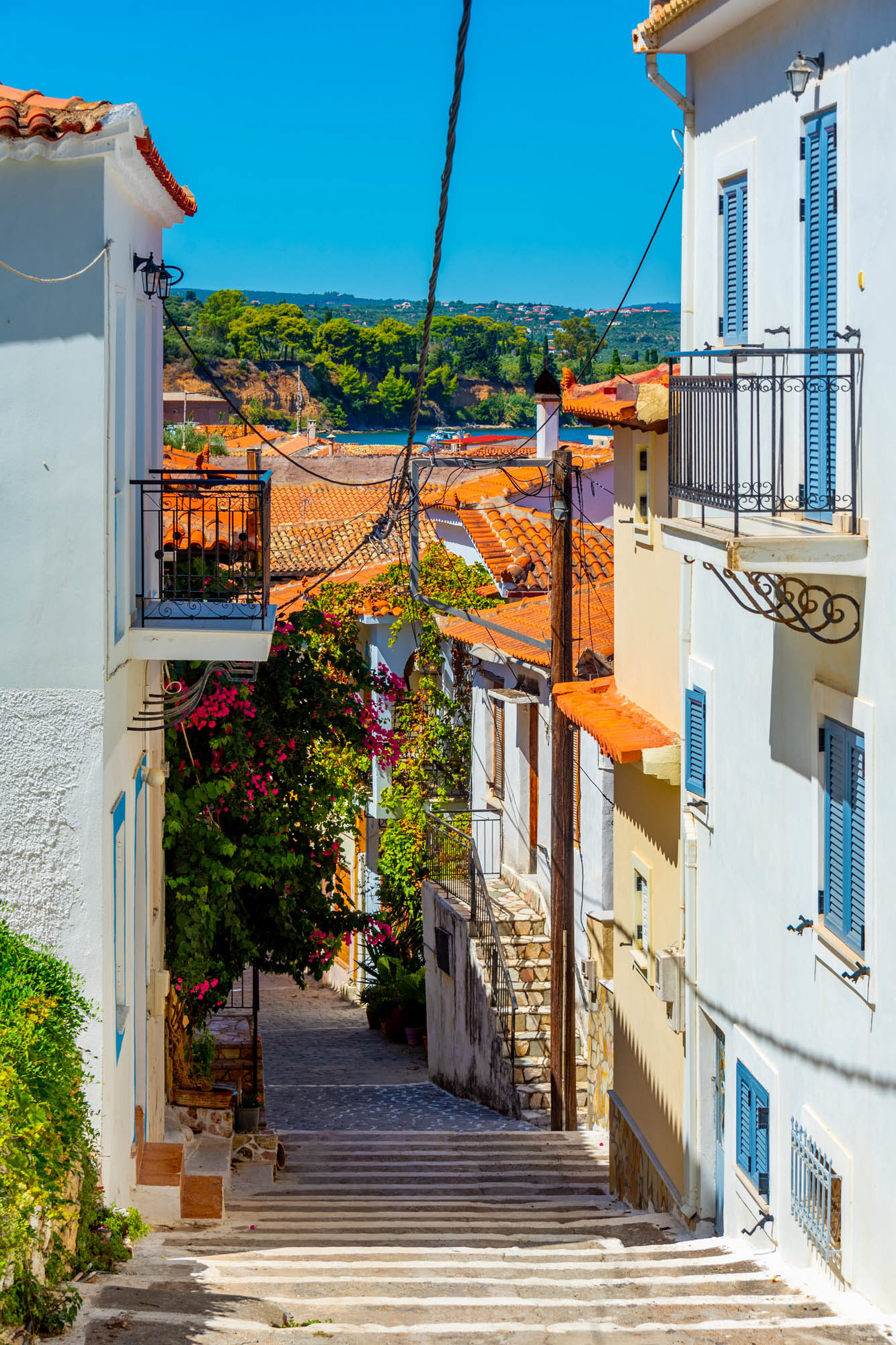 koroni, uliczka, peloponez