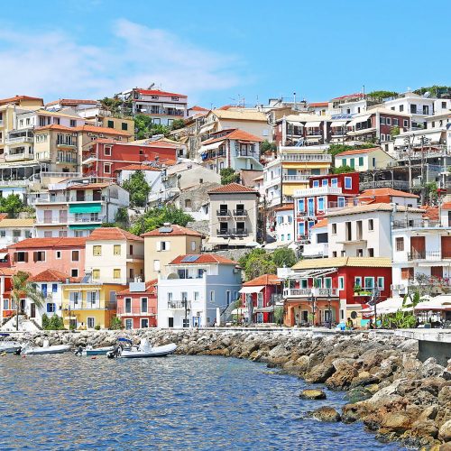 parga, widok na miasteczko